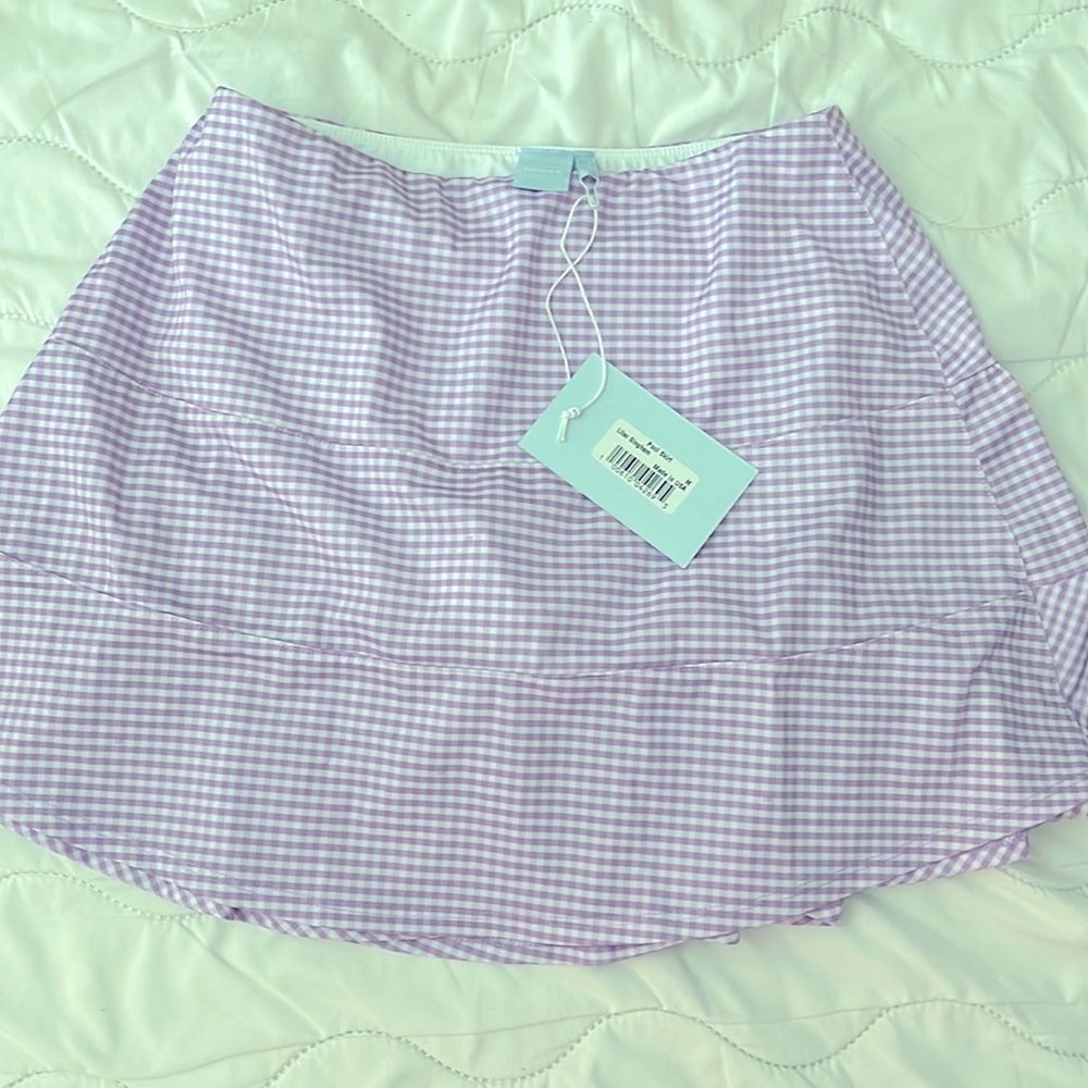 NWT Hill House Home Lilac Gingham Pool Skirt Size M